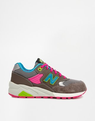 New Balance 580 Suede/Mesh Gray Sneakers