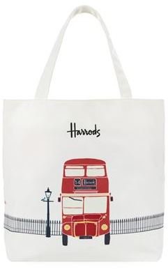 Harrods Red Bus Canvas Bag