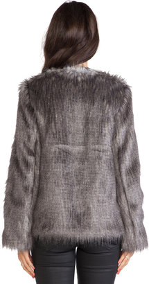 Ladakh Flecked Faux Fur Coat