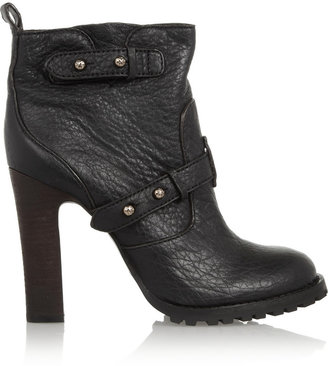 Tory Burch Landers textured-leather ankle boots