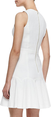 Ali Ro Sleeveless Fit-and-Flare Dress, White