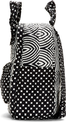 Marc by Marc Jacobs Black & White Optical Print Canvas Pretty Backpack