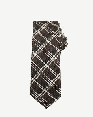 Le Château Wool Blend Check Print Skinny Tie
