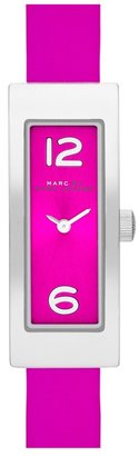 Marc by Marc Jacobs 'Logo Plaque' Leather Strap Watch, 16mm x 42mm