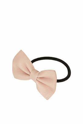 Topshop Womens Faux Leather Bow Hair Elastic - Nude