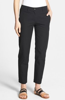 Eileen Fisher Slim Stretch Cotton Ankle Pants (Regular & Petite)