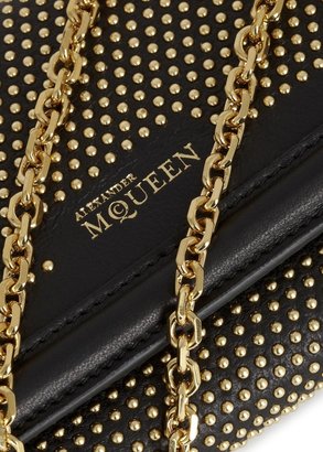Alexander McQueen Heroine black leather stud wallet