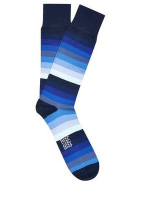 Paul Smith Tonal striped cotton-blend socks