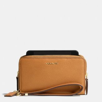 Coach Madison Double Zip Phone Wallet In Leather