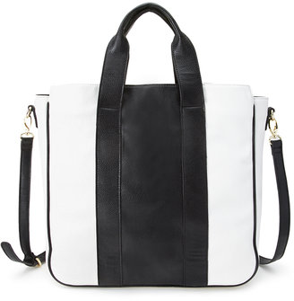 Forever 21 Faux Leather Colorblocked Tote
