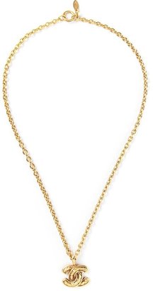 Chanel VINTAGE classic quilted 'CC' necklace