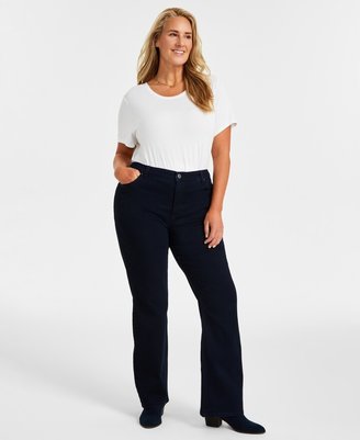 Style&Co. Style & Co Plus & Petite Plus Size Tummy-Control Bootcut Jeans, Created for Macy's