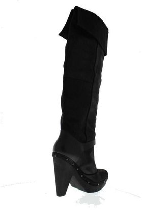 Rachel Roy NEW Enkala Black Fold-Over Over-The-Knee Boots 7.5 Medium (B,M) BHFO