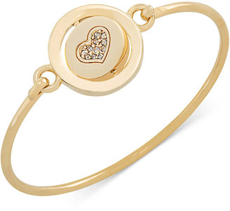 Carolee Gold-Tone Word Play Daughter Spinning Charm Bangle Bracelet