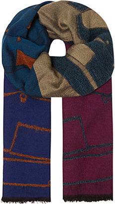 Boglioli Quad jacquard scarf