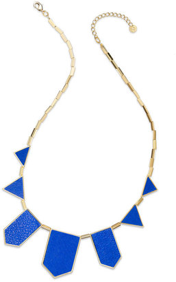 House Of Harlow Gold-Tone Leather Geometric Station Necklace