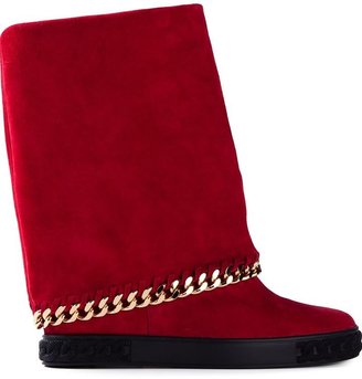 Casadei chain trimmed boots