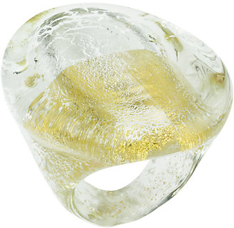 Murano 1291 Gold Leaf Elements Glass Maestro Ring