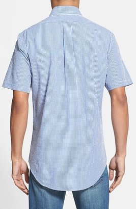 Brooks Brothers Gingham Short Sleeve Cotton Sport Shirt