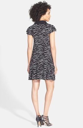 Kensie 'Cheetah Zebra' French Terry Dress