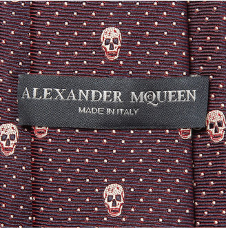 Alexander McQueen Skull Silk-Jacquard Tie