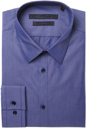 Kenneth Cole Men's Bayard Panel Detail Spot Jacquard Shirt