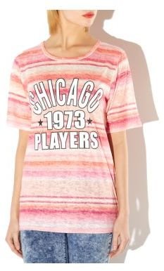 New Look Cameo Rose Pink Stripe Chicago T-Shirt