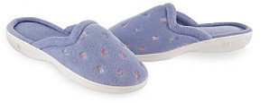 Isotoner Floral Embroidered Slippers