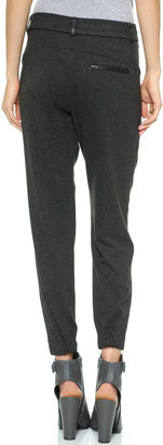 Vince Leather Trim Relaxed Trousers