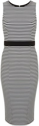 Miss Selfridge Mono Stripe Pencil Dress