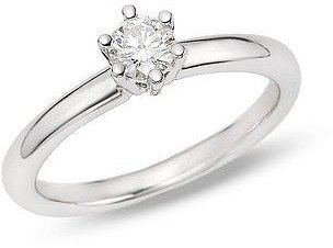 Ice.com 2684 1/3 Carat Diamond I1/I2 I/J 14K White Gold 6 Prong Solitaire Engagement Ring