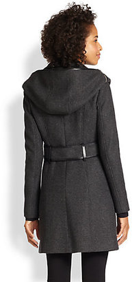 Mackage Search Results, Leather-Trim Toggle Coat