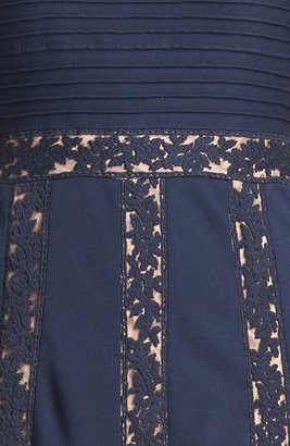 Tadashi Shoji Lace Inset Jersey Fit & Flare Dress (Regular & Petite)