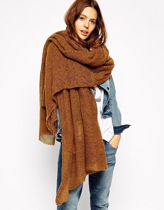 ASOS Oversized Knit Scarf - Tobacco