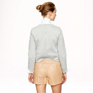 J.Crew Collection perforated leather short
