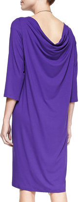 Eileen Fisher Washable 3/4 Sleeve Jersey Shift Dress, Women's