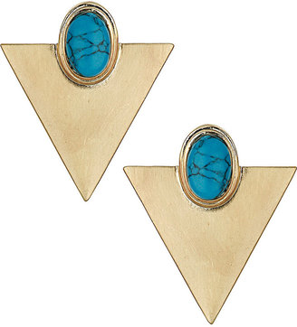 Topshop Stone Top Triangle Earring