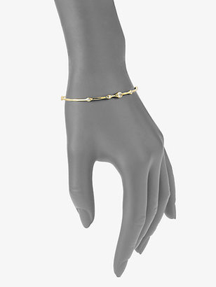 Ippolita Stardust Diamond & 18K Yellow Gold Superstar Nine-Stone Bangle Bracelet
