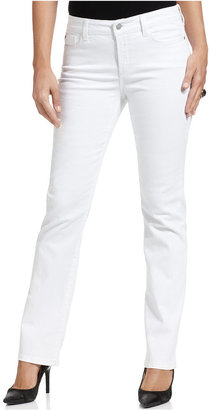 NYDJ Marilyn Straight-Leg Jeans, Optic White Wash