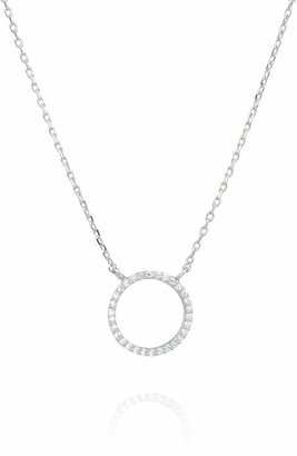 Astrid & Miyu - Tuxedo Circle Necklace in Silver