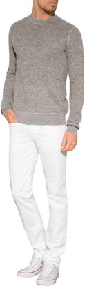 Michael Kors Linen Blend Thermal Crewneck Pullover Gr. S