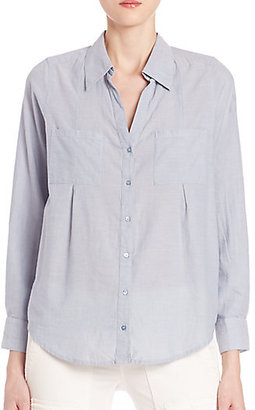 Joie Cartel Button-Front Chambray Shirt