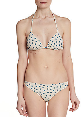 Dolce & Gabbana Polka-Dot Triangle Bikini Top