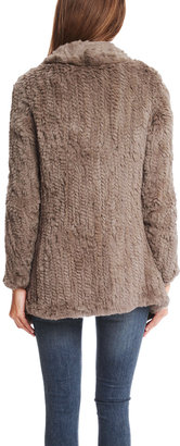 June Wear Oversized Fur Knitted Coat