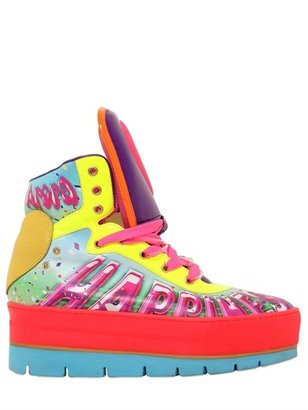 Manish Arora 70mm Happiness Leather High Top Sneakers