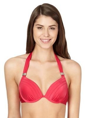 J by Jasper Conran Designer red halter neck underwired bikini top