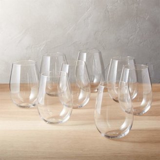 CB2 Set Of 8 True Stemless Wine Glasses