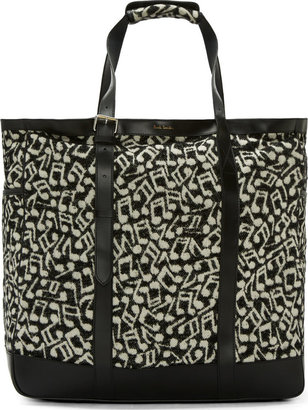 Paul Smith Black & White Musical Notes Mainline Tote