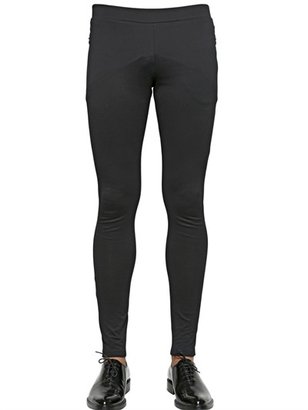 Givenchy Zipped Cotton Jersey Leggings