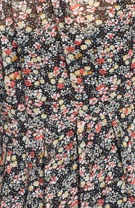 Vince Camuto 'Ditsy Floral' Print Split Neck Dress